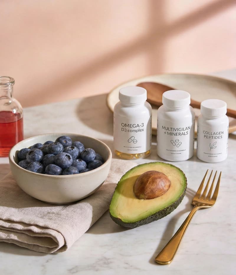 Healthy foods for skin nutrition